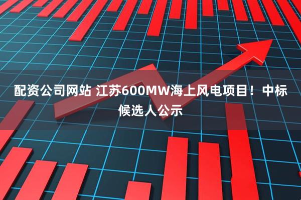 配资公司网站 江苏600MW海上风电项目！中标候选人公示