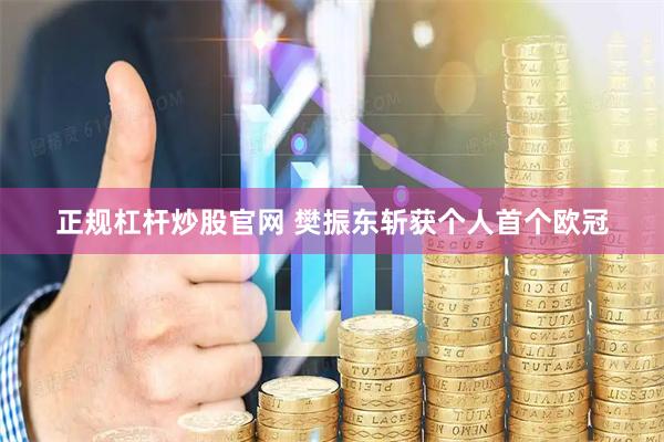 正规杠杆炒股官网 樊振东斩获个人首个欧冠