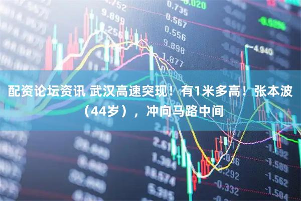 配资论坛资讯 武汉高速突现！有1米多高！张本波（44岁），冲向马路中间